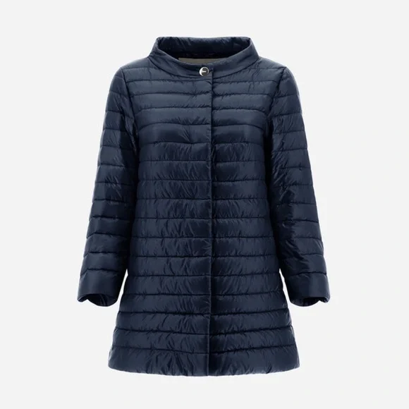 HERNO Ultralight Goose Down Rossella Jacket Navy. Sz US 10| $685 Retail - Picture 3 of 16